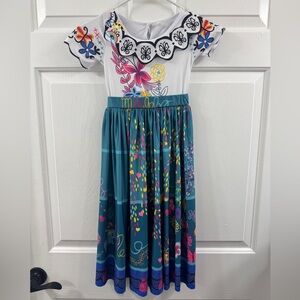 Mirabel Girls Teal Floral Print Dress